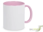 Mobile Preview: Color- Keramik- Kaffeebecher rosa / weiß inkl. personalisiertem Aufdruck
