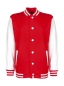 Preview: Kinder College-Jacke in rot / weiss