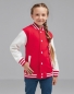 Preview: Kinder College-Jacke in rot / weiss