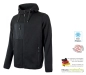 Preview: Sweatshirtjacke mit Kapuze Modell RAINBOW in Schwarz Carbon