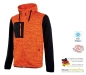 Mobile Preview: Sweatshirtjacke mit Kapuze Modell RAINBOW in Orange Fluo