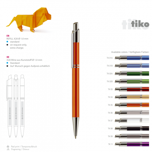 Prestige metal ballpoint pen TIKO