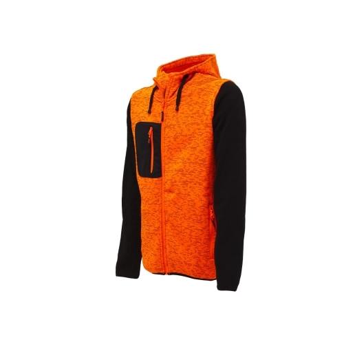 Sweatshirtjacke mit Kapuze Modell RAINBOW in Orange Fluo