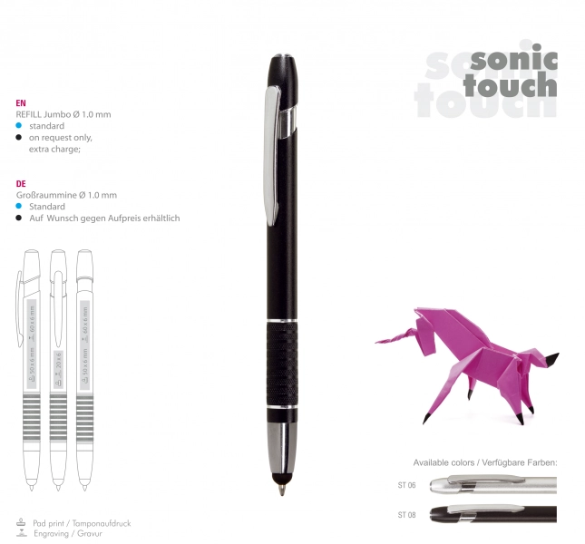 Prestige Metall- Kugelschreiber SONIC TOUCH mit Touchpoint