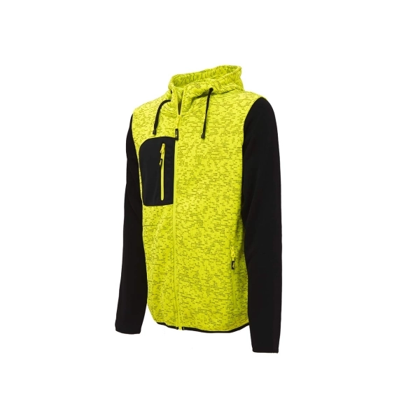 Sweatshirtjacke mit Kapuze Modell RAINBOW in Yellow Fluo