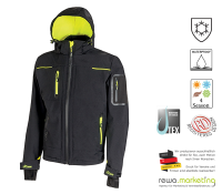 Softshell Jacke Modell SPACE - Black Carbon