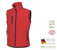 Softshell Weste Modell CLIMB in Red Magma
